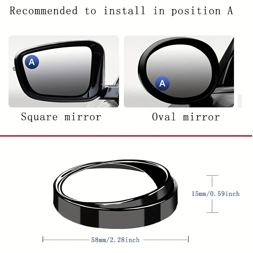 2 PCS Rearview Mirror Small Round Mirror, Car Blind Area Reversing Auxiliary Mirror, Multi-function 360 Blind Spot Mirror