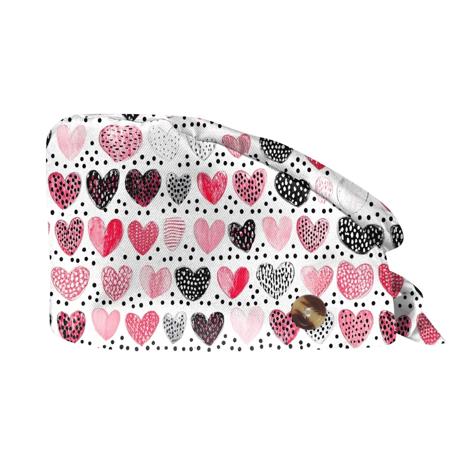 

Модная шляпа с принтом ко Дню святого Валентина, повседневная, стираная, кепка-мешок One Size