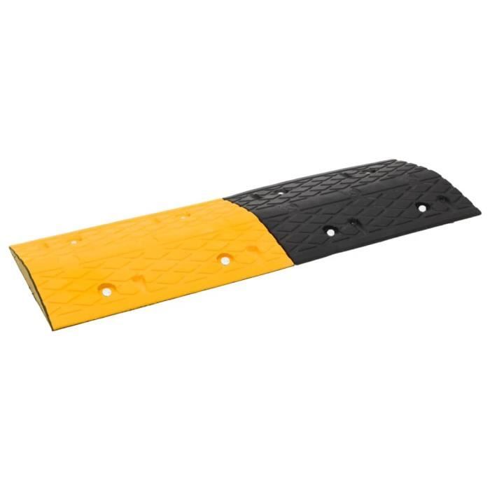 VidaXL Ralentisseurs 2 pcs Jaune et noir 97x32,5x4 cm Caoutchouc 3157042