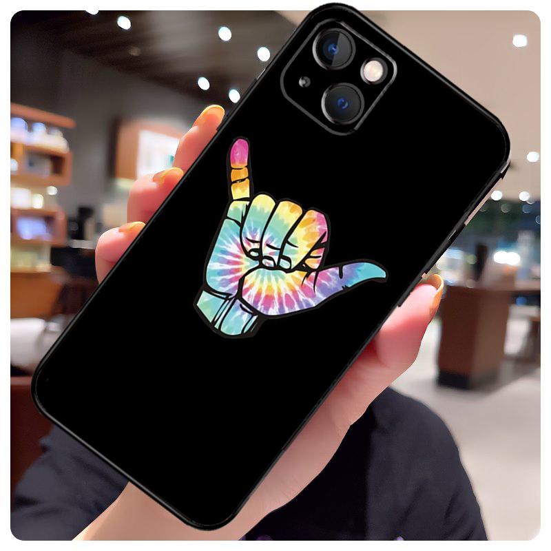 Surfer Surf Hang Loose Shaka Case For iPhone 13 Pro Max 16 15 11 12 14 17 Pro Max mini 15 16 Plus 16e 17 Air Phone Cover