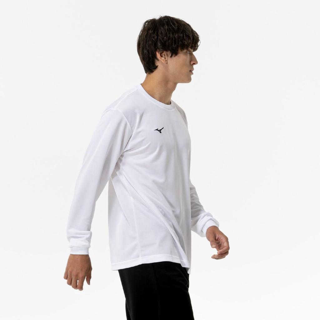Mizuno NaviDry Long Sleeve Training Size Size L Exclusive Model T-Shirt, U-Neck, Moisture-Wicking, Quick-Drying, Underwear, Men's, 32MAC195,
