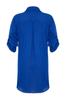 Women's Dress New Season Fashion Blue Mini Woven 100% Cotton Beach Dress
