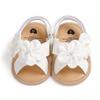 0-18M Kleinkind Baby Mädchen Sommersandalen Niedliche 3D-Blumenverzierungen Rutschfeste Flachsohlen Schuhe Säuglinge Neugeborene Erste Laufschuhe