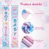 Buryeah 2 Pcs Gender Reveal Door Decorations Boy or Girl Porch Signs Gender Reveal Door Hangers Banner He or She Porch Signs for Baby Shower Party