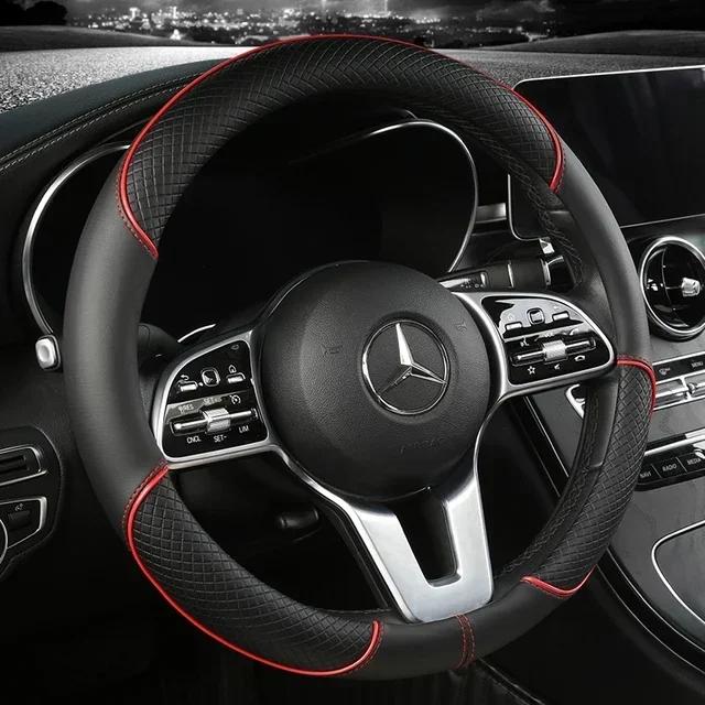 Pu Leather Car Steering Wheel Cover Anti-slip 38cm 15inch For Toyota RAV4 Hilux Corolla Camry Prius Land Cruiser