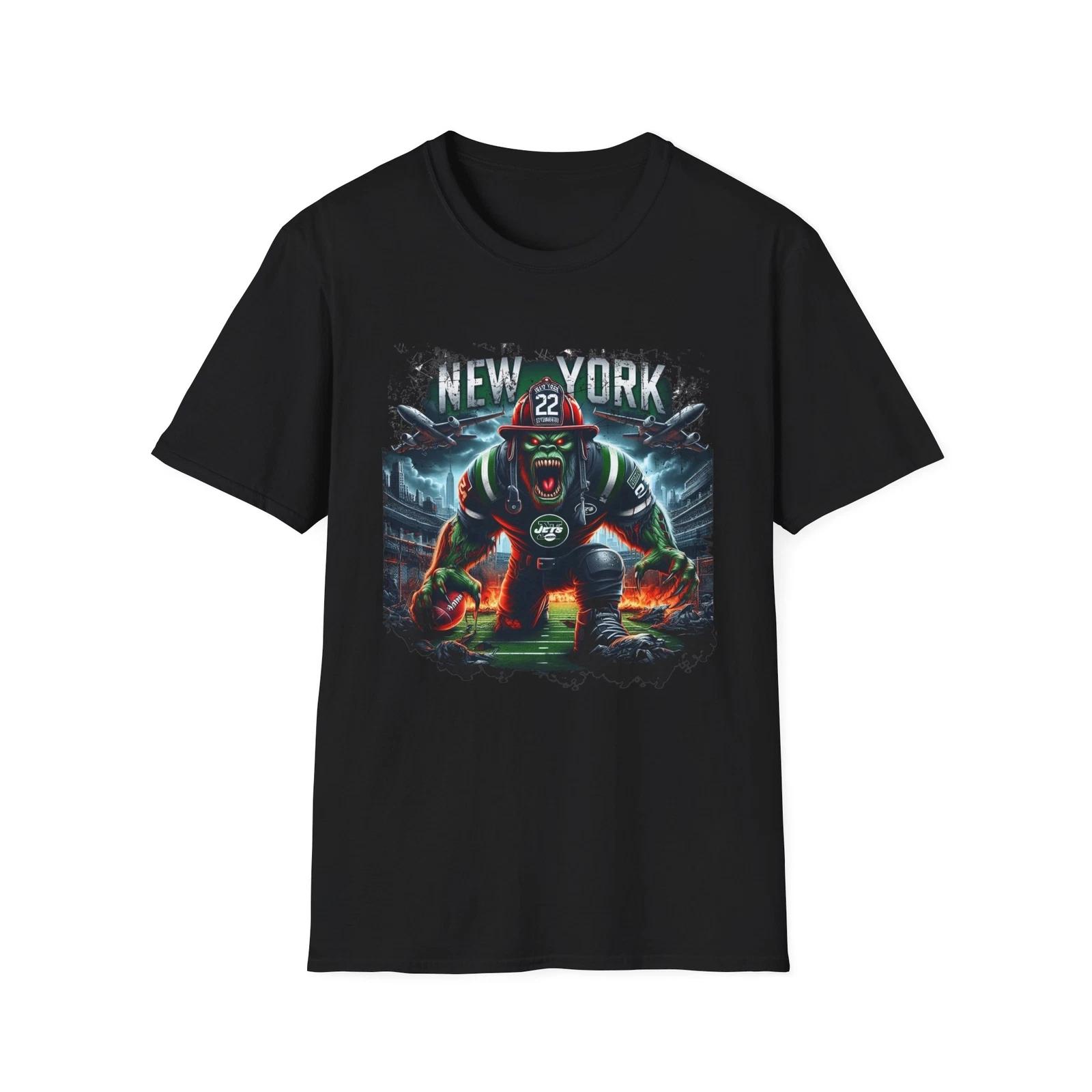 New York Jets Horror Mash Up T-Shirt - Spooky NFL Fan Apparel XXXL