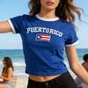 T-shirt esthétique pour femme à manches courtes, style rue, national, lettre, été décontracté, gothique, vintage années 90, coupe Y2k, Vêtements pour femme