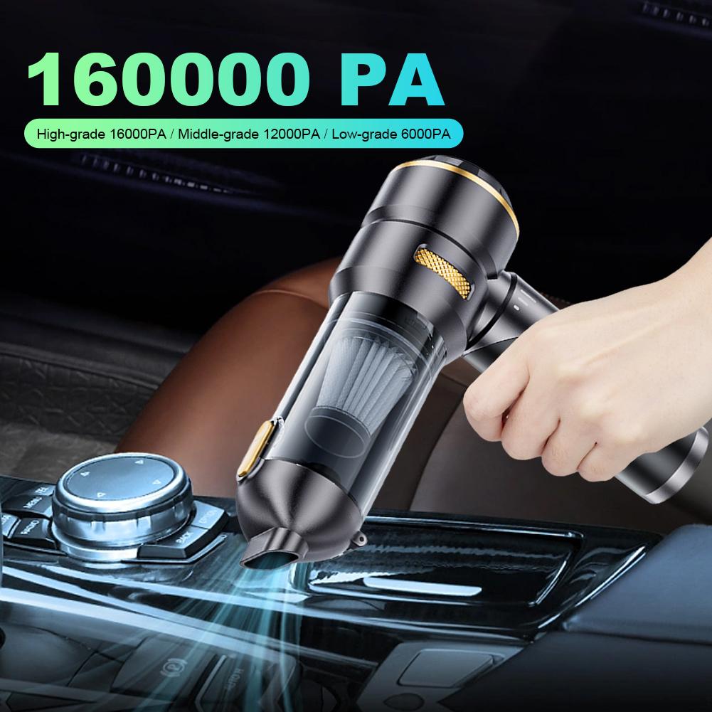 16000PA Car Vacuum Cleaner Handheld Vacuum Portable Cordless Compressed Air Duster Air Blower for Car Home Office Pet