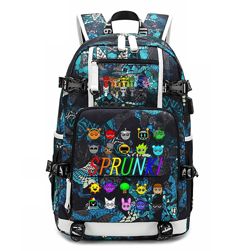 Student Schoolbag Creative Game Music Box Cartoon Weekly Printing Lace Lightweight Spine Backpack