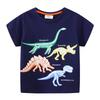 Summer Cotton Tops Children Clothing 2026 New Kids T-shirt Glow-in-the-dark Dinosaur Forests Space Short-sleeved Tops Clothes
