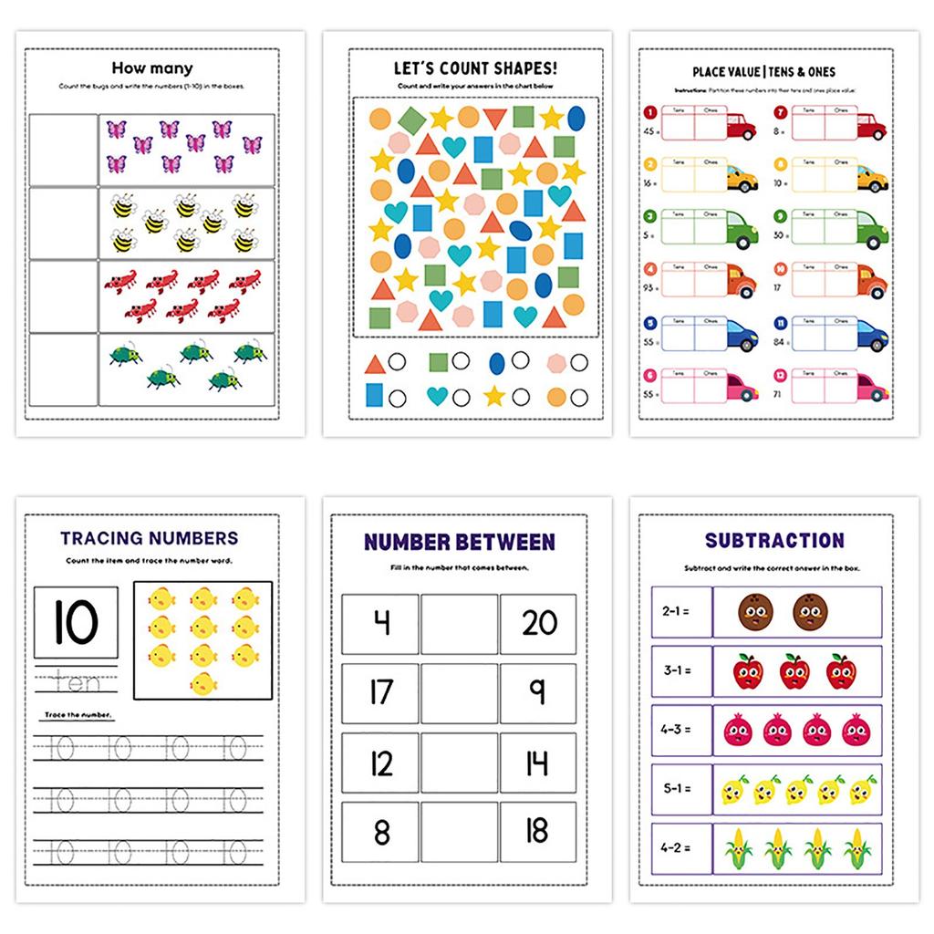 Children's Playground Numbers Practice Book, Early Learning Books For Kids