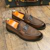 Fashion Stylish Men's Casual Shoes New Handmade Male Flats All-match Male Comfortable Club Shoe Leather Non-Slip Male Business Shoes