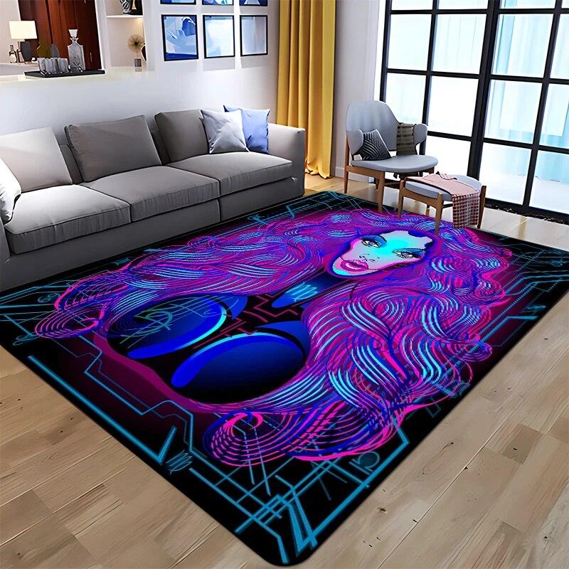 Twelve Constellations Printed Carpet Household Rug Children's Room Living Room Chair Bedside Modern Simple Floor Mat Kawaii Rug
