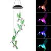 Hummingbird Solar Wind Chime Light, Color Changing Solar Powered Wind Chime, Hanging LED Wind Chime Lamp for Outdoor, Garden, Courtyard Decor