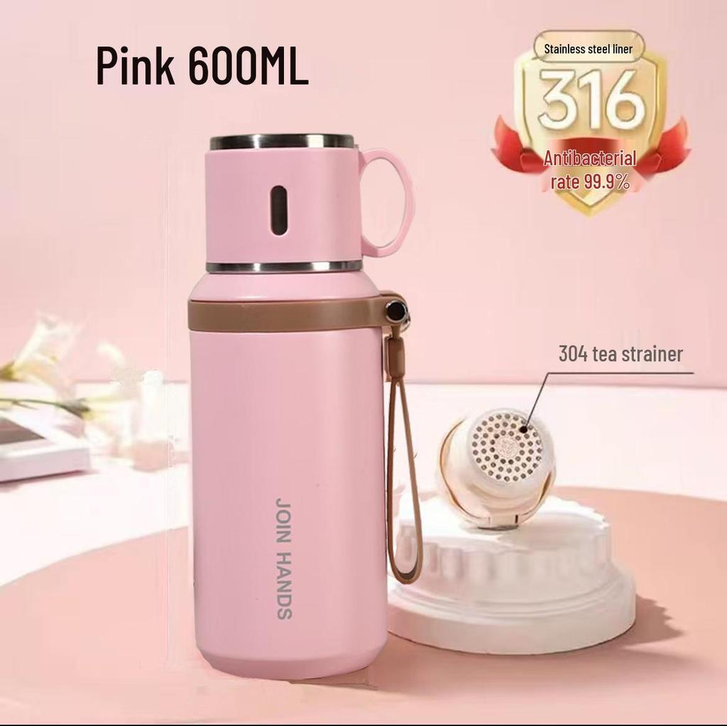 316 Stainless Steel Large Outdoor Thermos Cup for Tea and Water, Portable for Men, Women, and Students