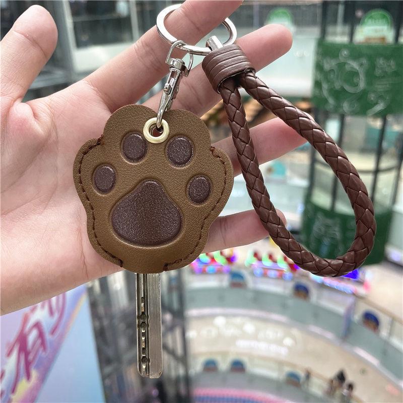 Personalized Cat Paw Keychain: Cute Women's Access Card Holder & Key Cover for Home and Vehicle