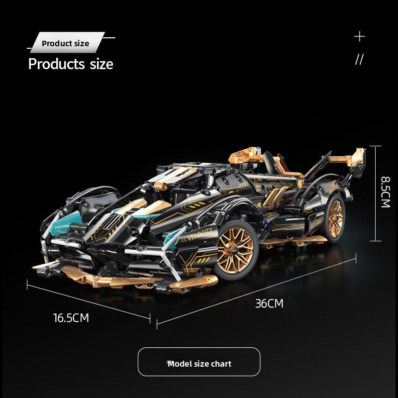 Compatible with Lego Educational Toys Remote Control Toys Building Block Car Assembly Supercar Car Racing Model Small Particles