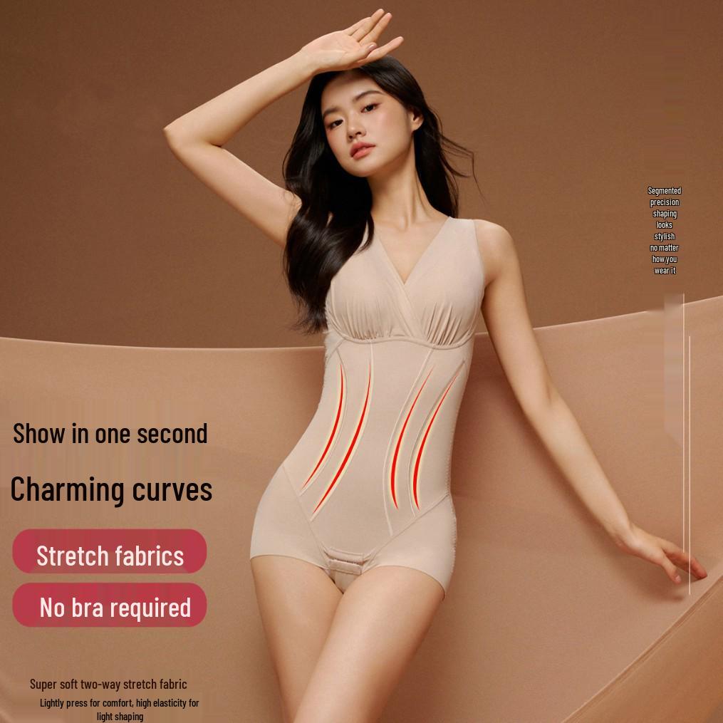 Bezszwowy jednoczęściowy body: Płaskie nogawki, Kopertowy dekolt, Kontrola brzucha, Modelujący pas, Podnoszenie pośladków, Body modelujące