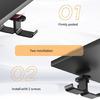 Double Headphone Stand Hanger Under Desk Mount Headphones Holder Rack Space-saving Double Hook Cable Organiser Bracket