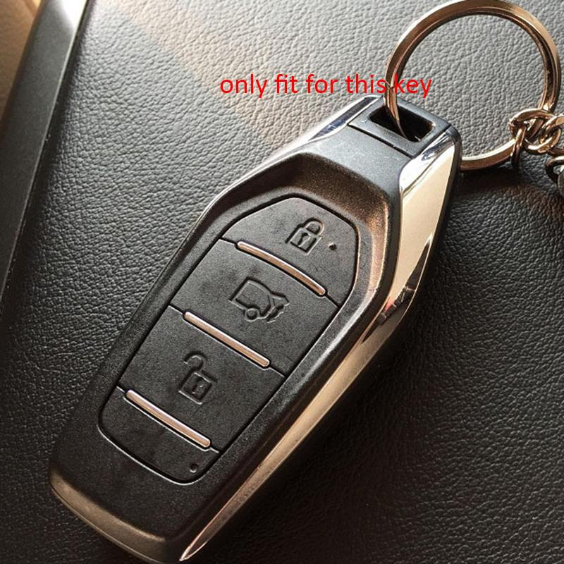 ZAD Silicone Rubber Car Key Case Cover Shell Skin Bag Holder Set for Mahindra India Car Accessory 3 Buttons Key Fob Protection
