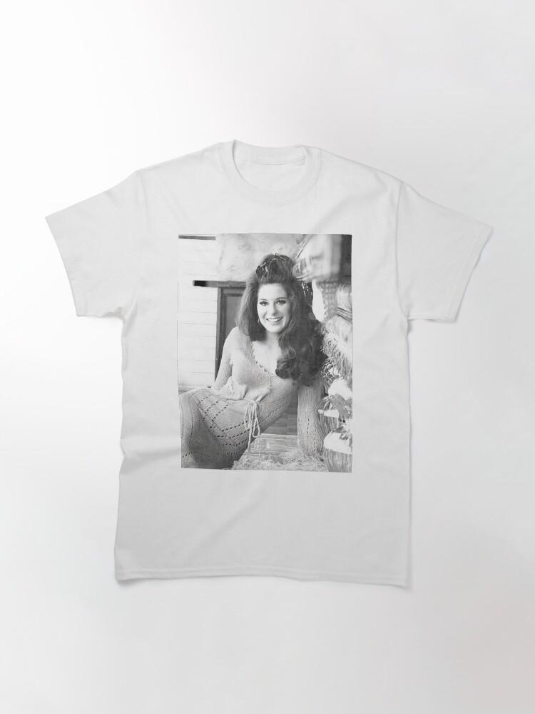 June Carter Cash Bobbie Gentry Černobílé Klasické Tričko