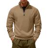 Cross-border Winter Fleece Heavyweight Loose Outdoor Men's Thermal Half-Zip Stand-Up Collar Pullover Sports Hoodie for Men