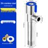304 Stainless Steel Angle Stop Valve for Water Heater and Toilet, Wall-Mounted Triangle Design, Thickened Type