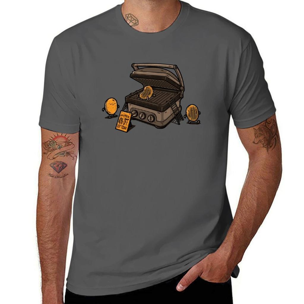 Pancakes Solarium T-Shirt T Shirt Man Cotton Funny T Shirts Man T-Shirt