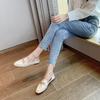 Loafers Women'S Shoes Single Real Soft Leather One Pedal Non-Slip Flat British Style Casual Soft Sole Lazy Bean