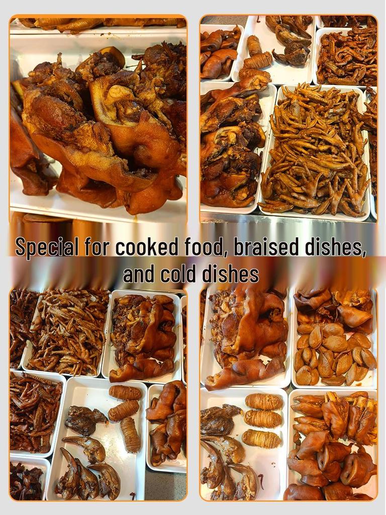 Melamine Rectangular Tray for Braised Dishes - White Display Plate for Cooked or Cold Foods