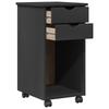 Rolling Cabinet Gray 34 x 39 x 65.5 cm Solid Pine Wood