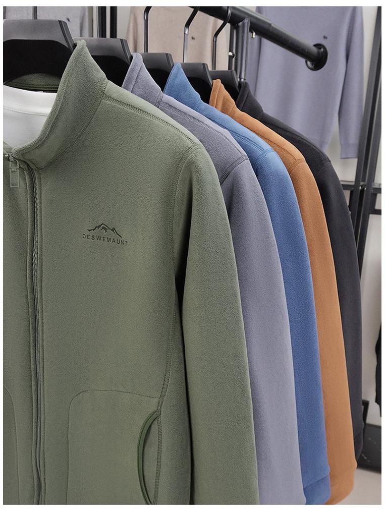 Thickened Double-Sided Coral Fleece Jacket Hoodie – New Autumn/Winter Warm Stand Collar Cardigan with Zipper