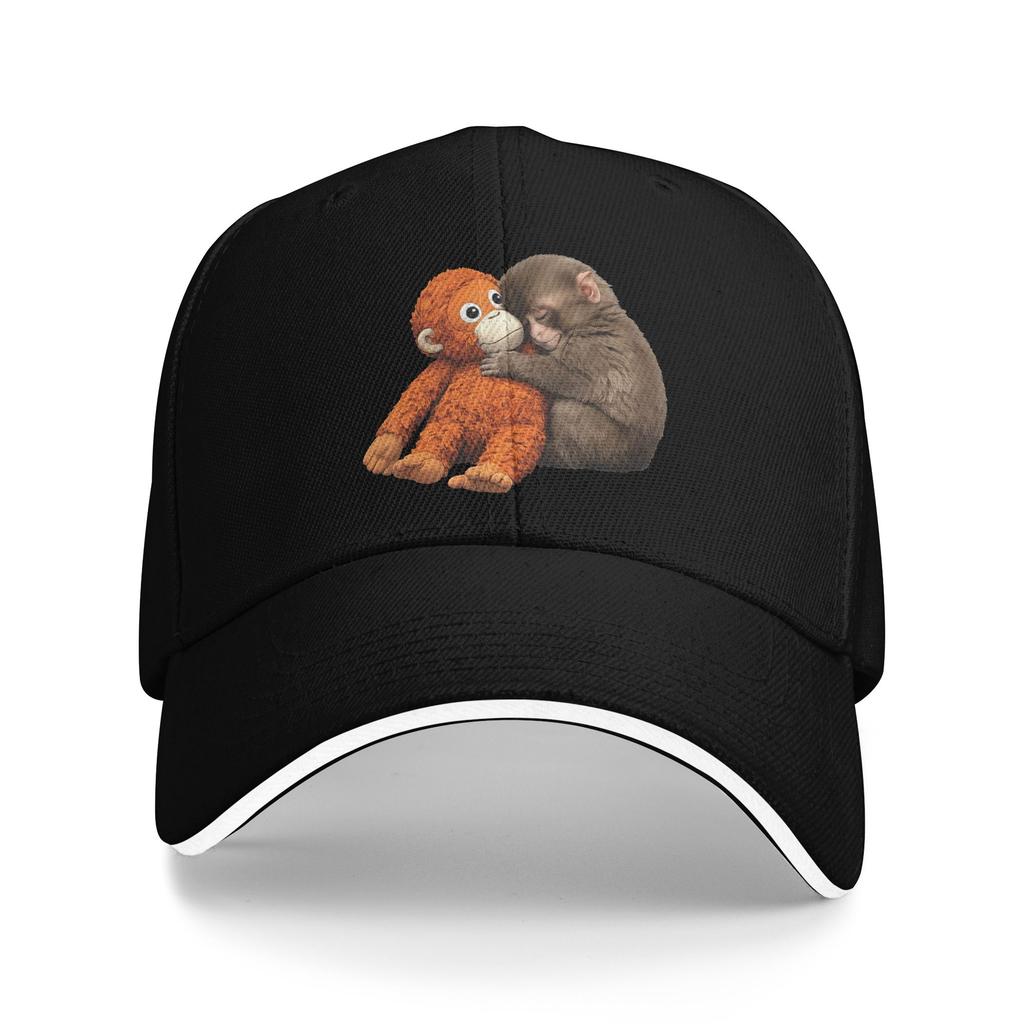 Summer Cute Baby Monkey Punch Baseball Cap Outdoor Gym Casual Design Sun Trucker Hat Couple Women High Quality Snapback Cap