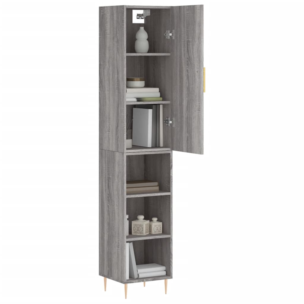 Highboard Gray Sonoma 34.5 x 34 x 180 cm Particleboard