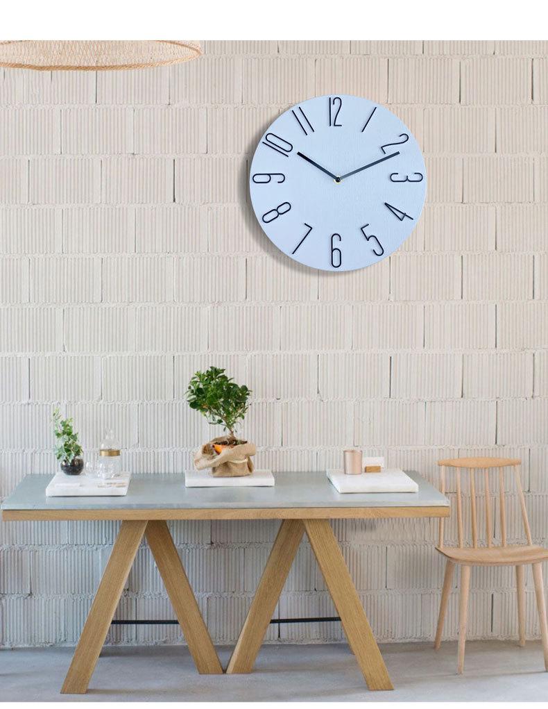 30cm Silent Quartz Wall-Mounted Clock for Living Room