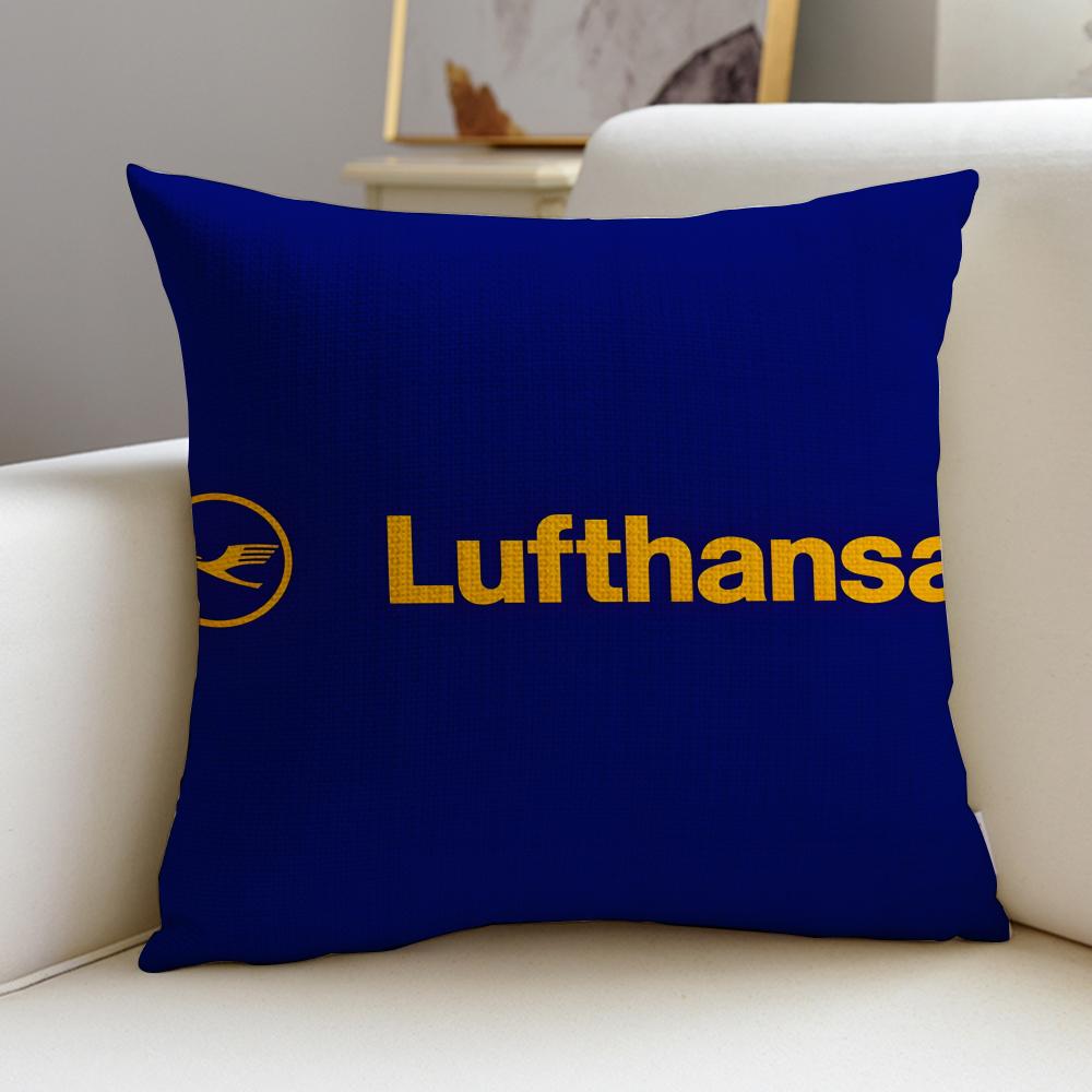Premium LLufthansaS Cushion Cover Breathable and Skinfriendly Linen Pillowcase Square Removable and Washable Cushion