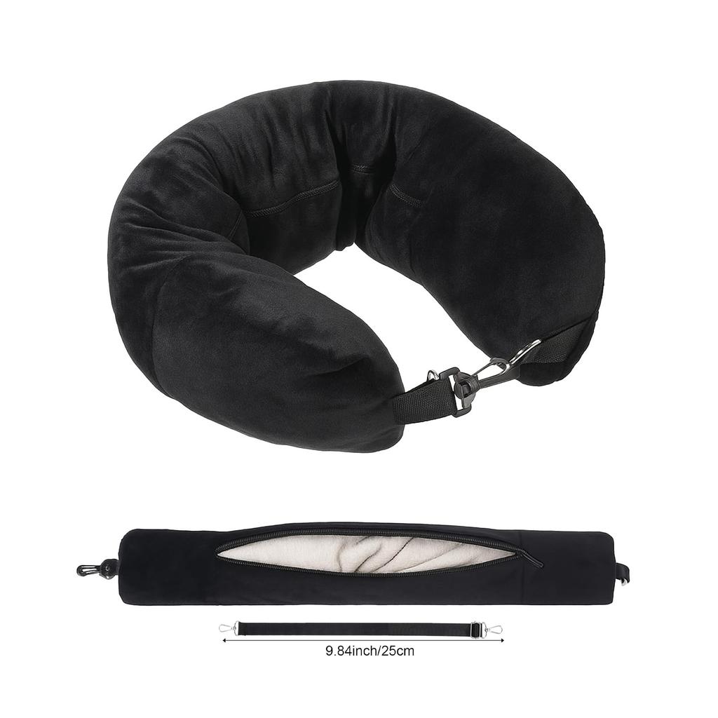 Fillable Travel Neck Pillow, Can Hold Clothes, Pillowcase Storage, Lycra Fabric, Portable Travel Bag Pillow