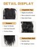 Synthetic Lace-up Long Corn Wavy Ponytail Extension Heat Resistant Wavy Wrap Around Ponytail Black Hairpiece For Women