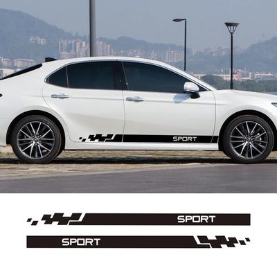 2 ks Samolepky na auto Auto Vinylová fólie Obal Oboustranné pruhy Dekorace Styling Obtisk Automobily Sportovní Tuning DIY Auto Příslušenství