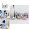 Kids Girl Butterfly Bow Sequin Mini Shoulder Bag With Breathable Pu Material For Daily Use