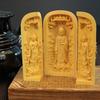 Boxwood Beautiful Hand-Carved Wooden Statue of the Thousand-Armed Guanyin Bodhisattva