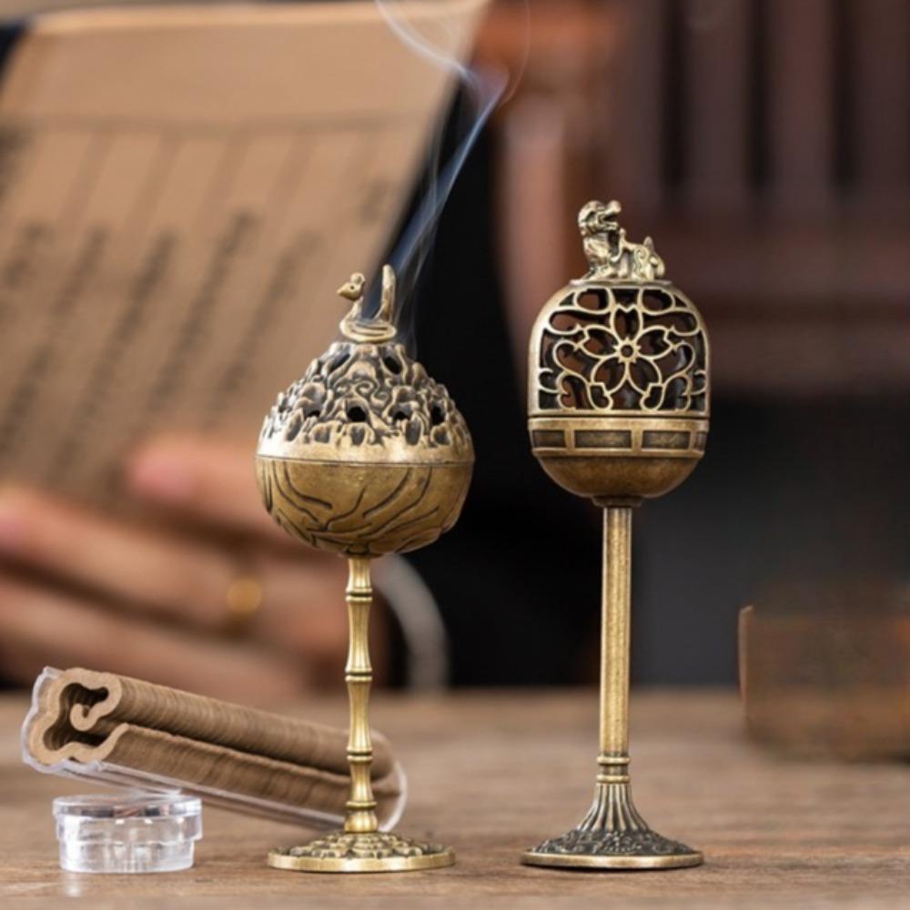 Hohler Aromatherapie Räuchergefäß Räucherweg Kleines Räuchergefäß Innen Hoher Fußofen Büro Teestube Dekoration