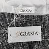 GRAXIA Tweed Mini Long Sleeve Chiffon Black and Size for Hostesses and Lounge Wear Women's Dress, Ruffles, White, Small, Hostesses,