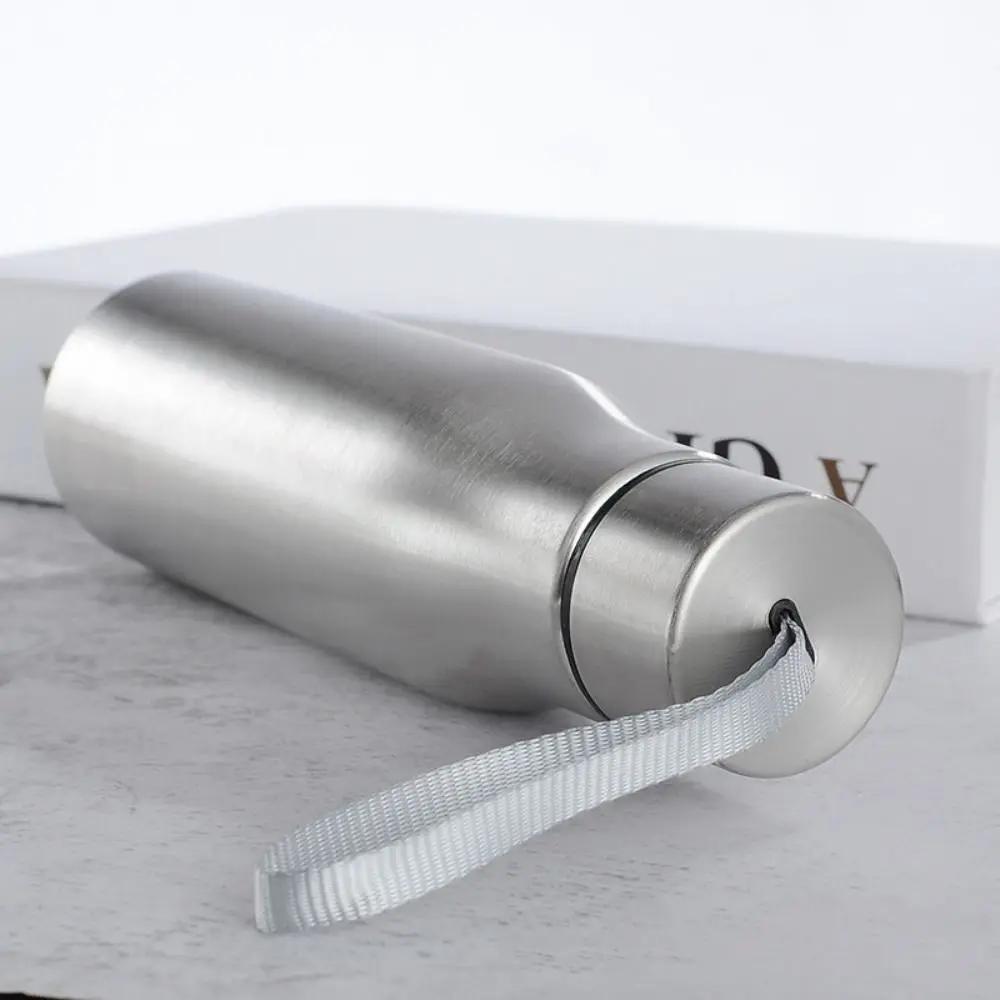 500ml/750ml Stainless Steel Water Bottle Drinking Cup with Handle Portable Cold Water Bottle for Cycling Sports Travel Gourd