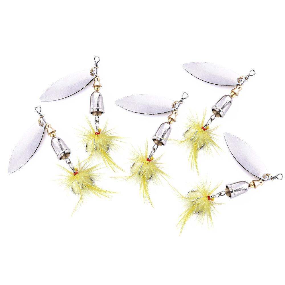 

Спиннербейт с металлическими блестками, 5 шт., рыболовная приманка, блесна, рыболовные снасти, окунь, форель, лосось, набор твердых металлических спиннербейтов