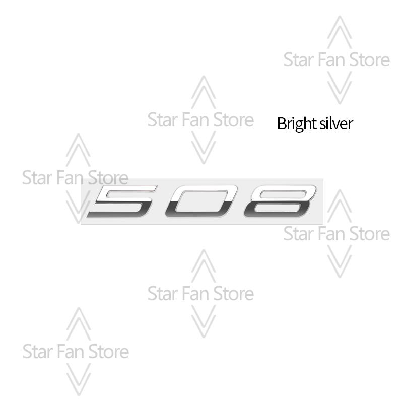 HRUC6 Metalowe Do Nowego Peugeot 308 208 508 Emblemat z Logo Naklejki 3D Emblemat Błotnika Naklejka Akcesoria Samochodowe Dekoracja Litery Stylizacja Samochodu