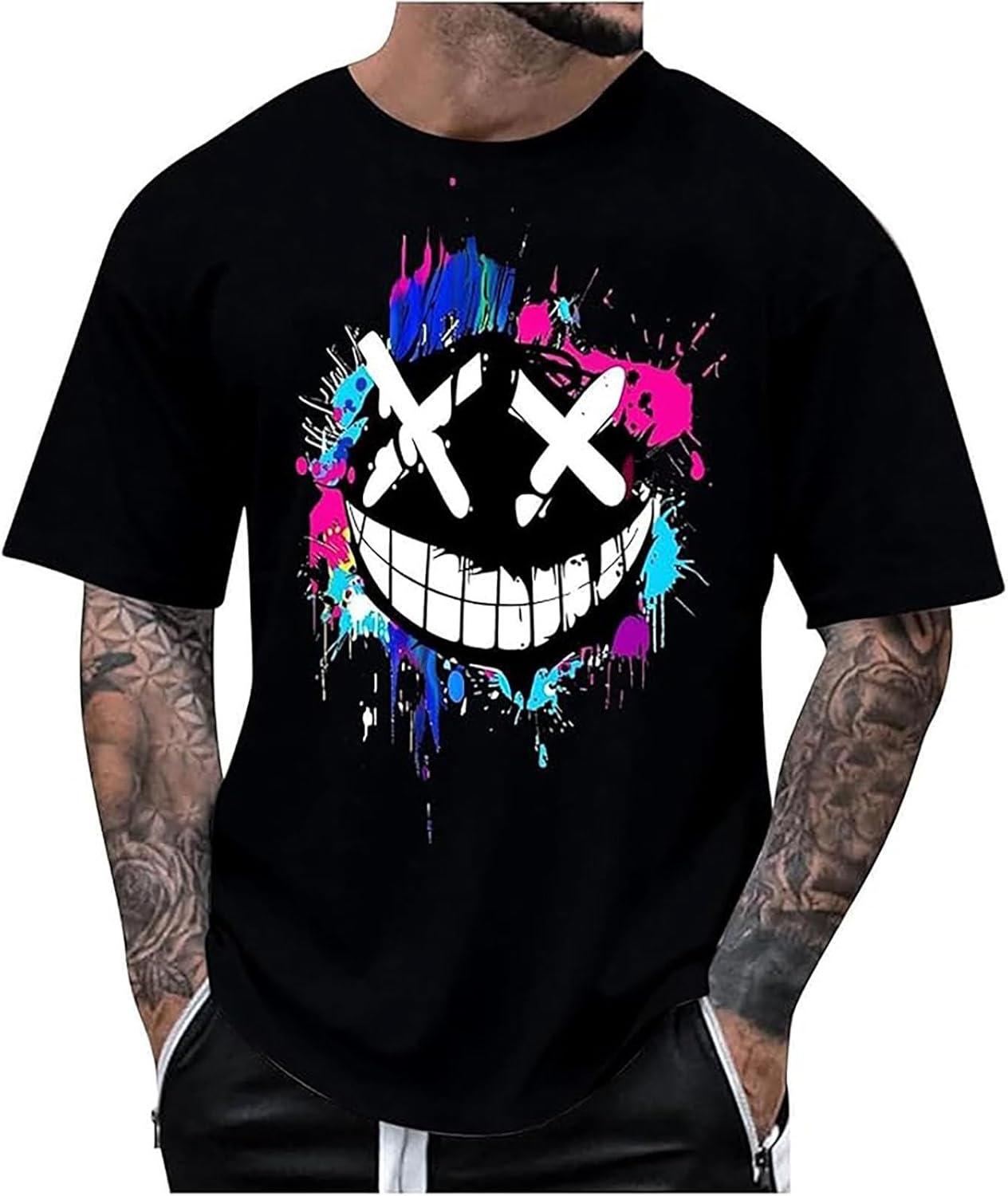 

Men s T Shirt Summer Casual Fashion Oversized Comfortable Print Stylish Tops for Men XXXXXL чорний