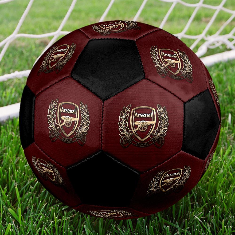 Arsenal Football Club Pallone da Calcio Colorato Per Tutte le Età Cucito a Macchina PVC Pronto per la Competizione Resistente Alto Rimbalzo.TAGLIA5