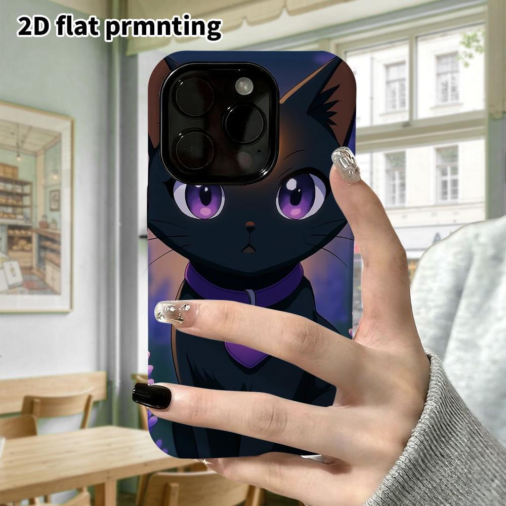 Phone Case: 2D flat Samsung Galaxy A34 A35 M05 M06 S20 S22 S21 FE Plus 5G protective case, magic black cat, perfect Christmas and Halloween holiday gi