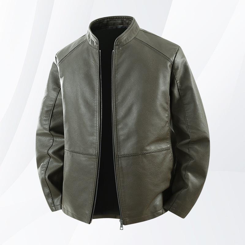 Men's Leather Jacket New Men's Leather Jacket Autumn and Winter Men's Clothing Locomotive Leather Jacket Men's